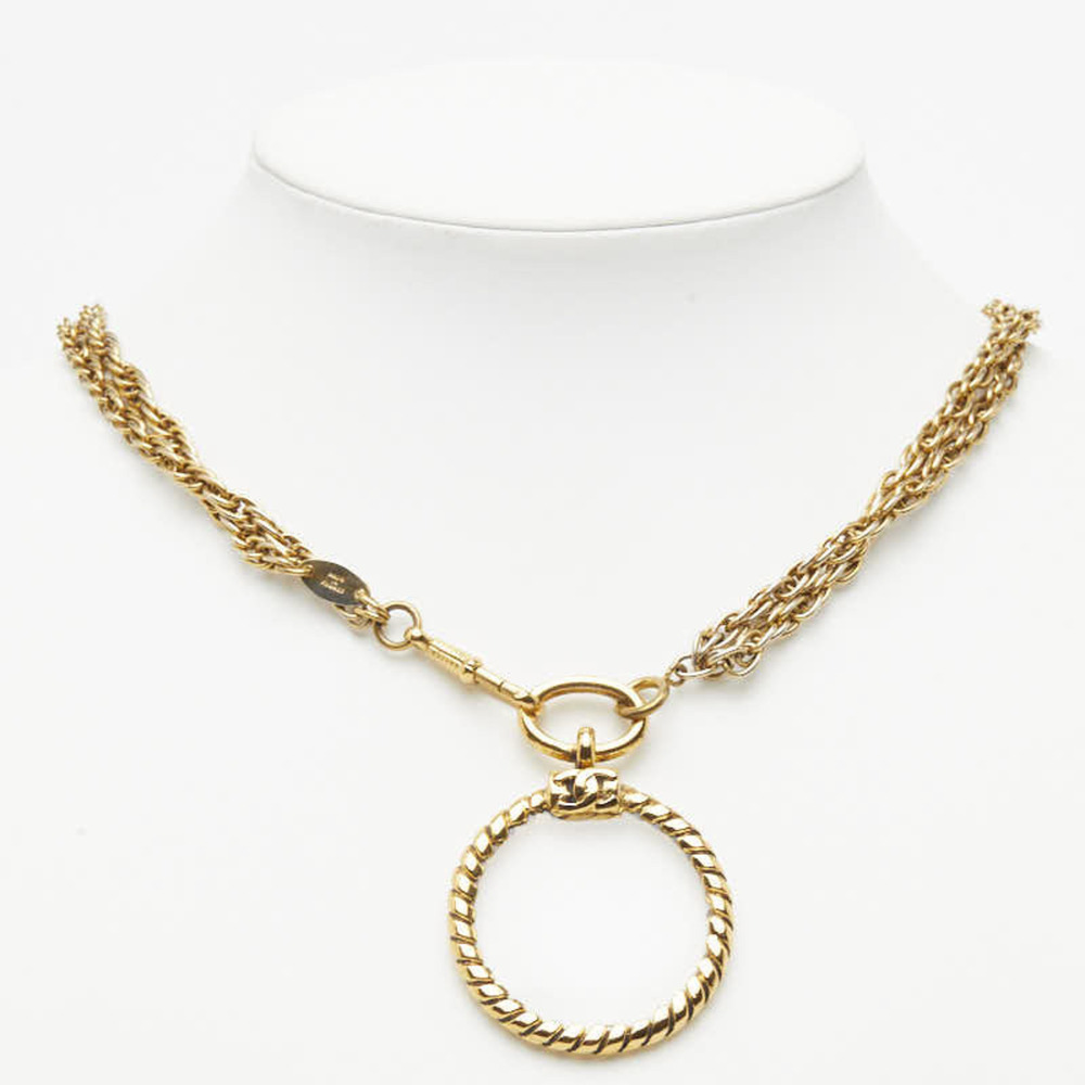 CHANEL Gold Logo Necklace - Picture 8 of 8